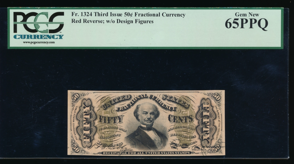 Fr. 1324  $0.50  Fractional  PCGS-C 65PPQ no serial number