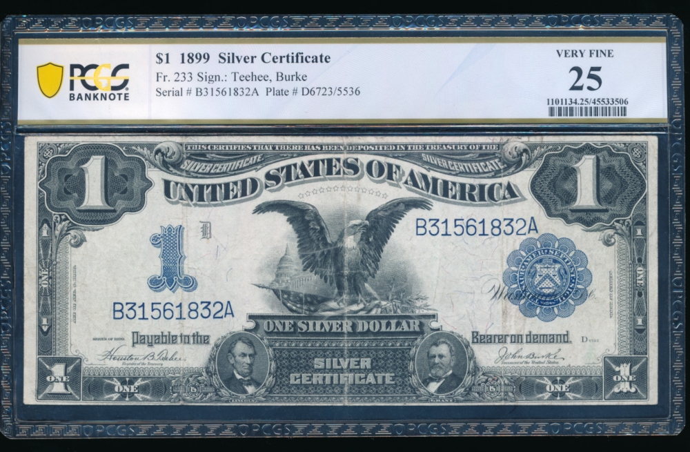 Fr. 233 1899 $1  Silver Certificate  PCGS 25 B31561832A