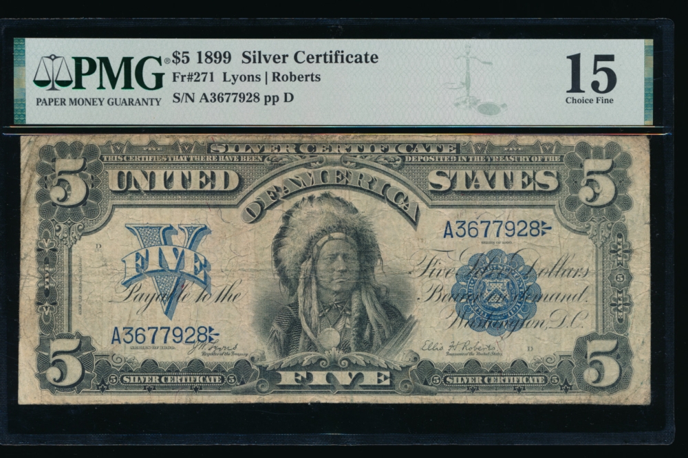 Fr. 271 1899 $5  Silver Certificate  PMG 15 A3677928
