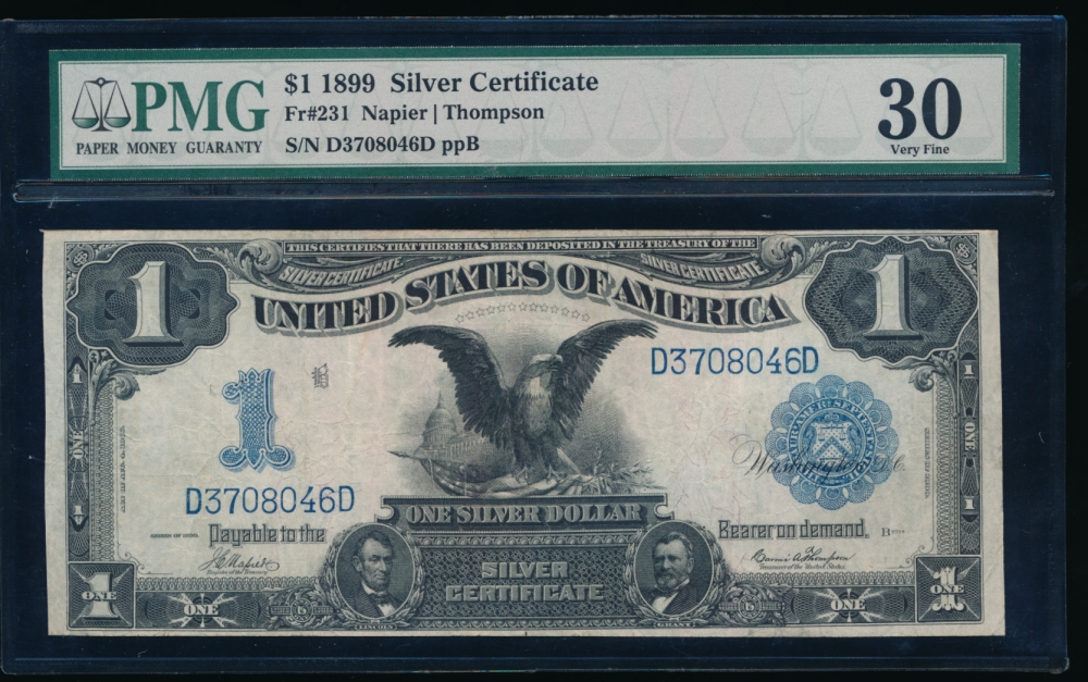 Fr. 231 1899 $1  Silver Certificate  PMG 30 D3708046D