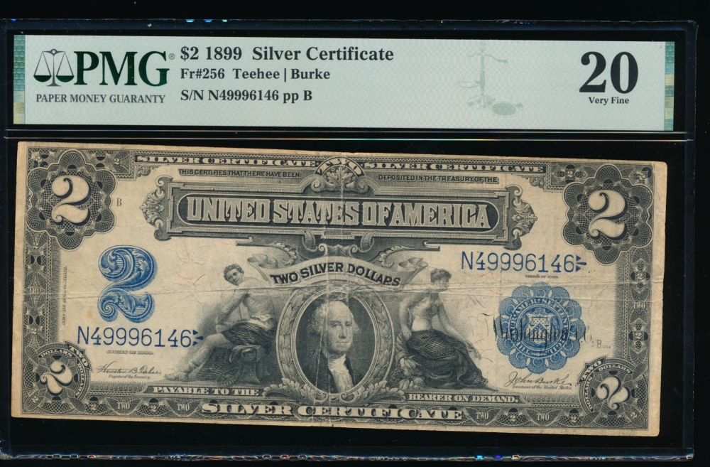 Fr. 256 1899 $2  Silver Certificate  PMG 20 N49996146