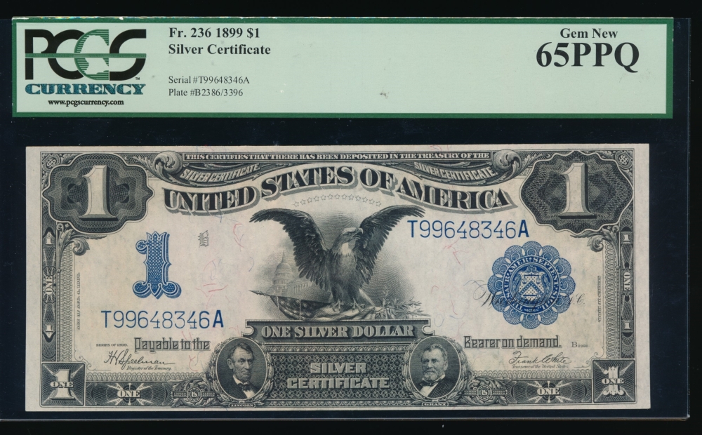 Fr. 236 1899 $1  Silver Certificate  PCGS-C 65PPQ T99648346A