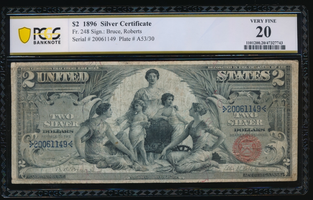 1 Dollar, Silver Certificate, United States, 1896