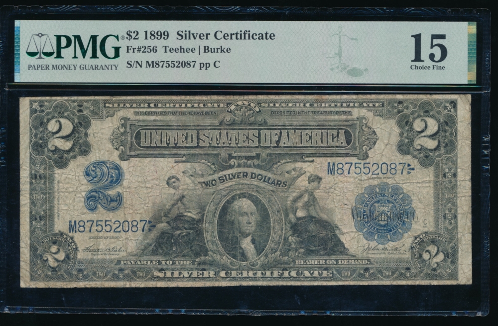 Fr. 256 1899 $2  Silver Certificate  PMG 15 M87552087
