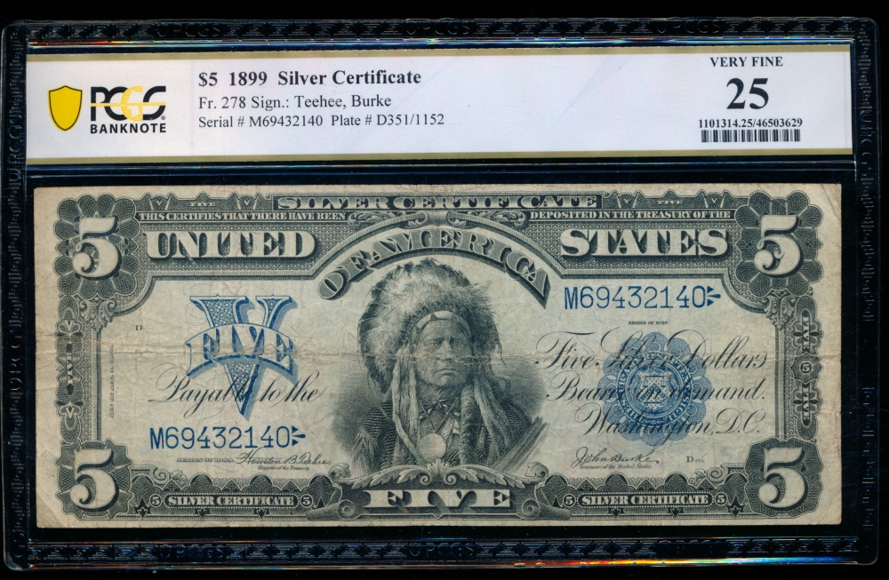 Fr. 278 1899 $5  Silver Certificate  PCGS 25 M69432140