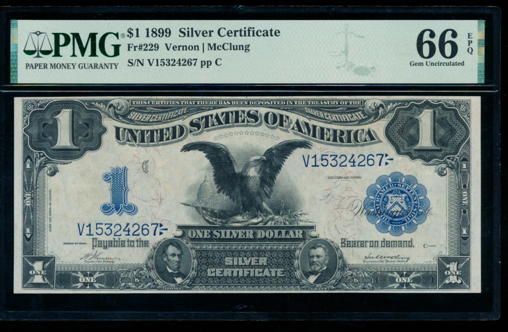 Fr. 229 1899 $1  Silver Certificate  PMG 66EPQ V15324267