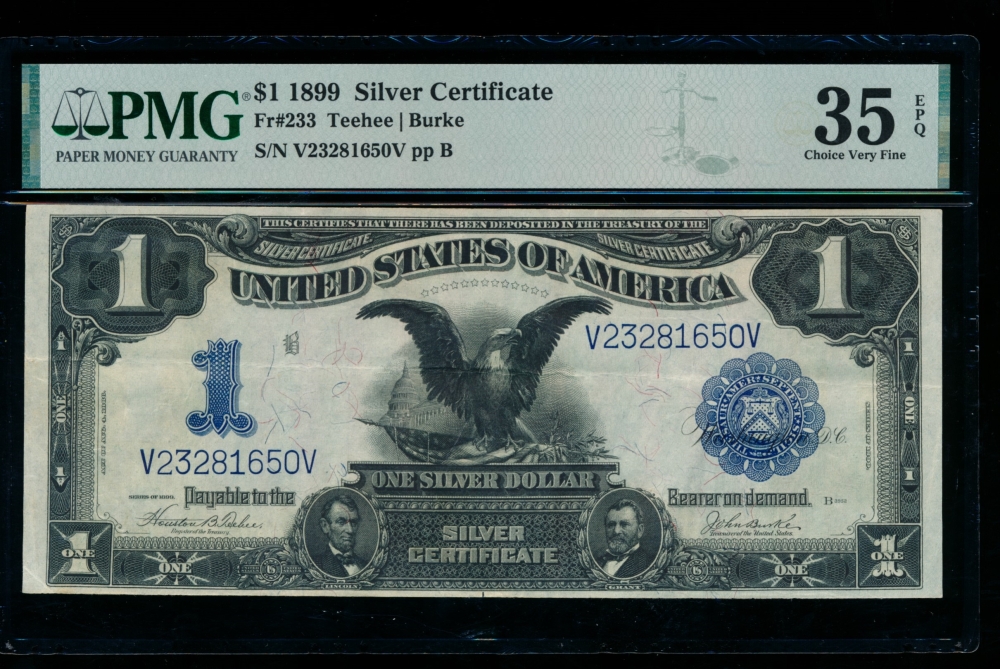 Fr. 233 1899 $1  Silver Certificate  PMG 35EPQ V23281650V