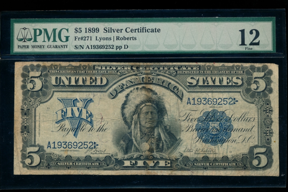 Fr. 271 1899 $5  Silver Certificate  PMG 12 A19369252