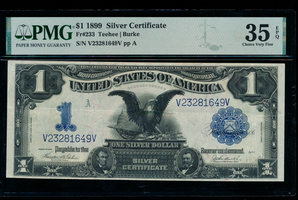 Fr. 233 1899 $1  Silver Certificate  PMG 35EPQ V23281649V