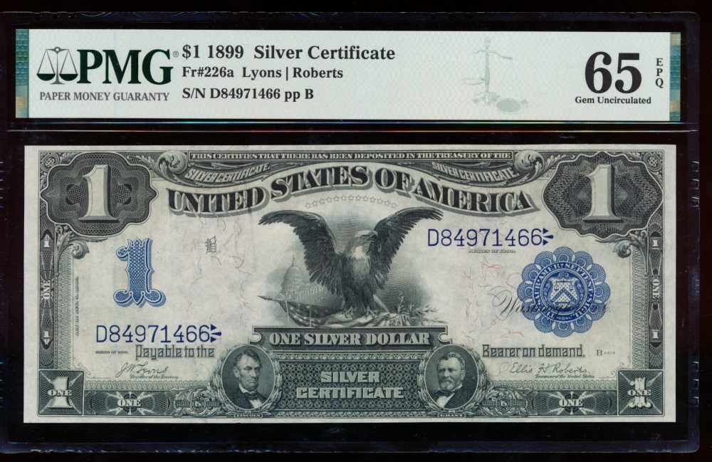 Fr. 226a 1899 $1  Silver Certificate  PMG 65EPQ D84971466