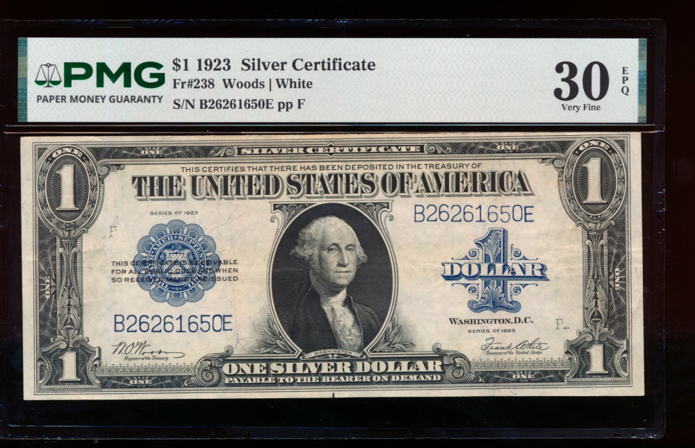 Fr. 238 1923 $1  Silver Certificate  PMG 30EPQ B26261650E