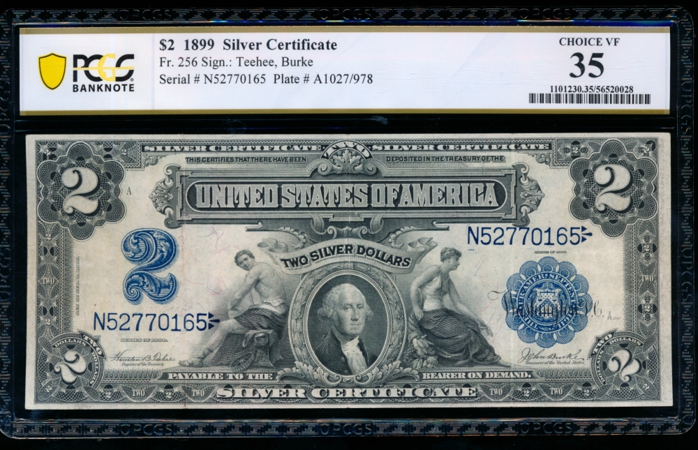 Fr. 256 1899 $2  Silver Certificate  PCGS 35 N52770165